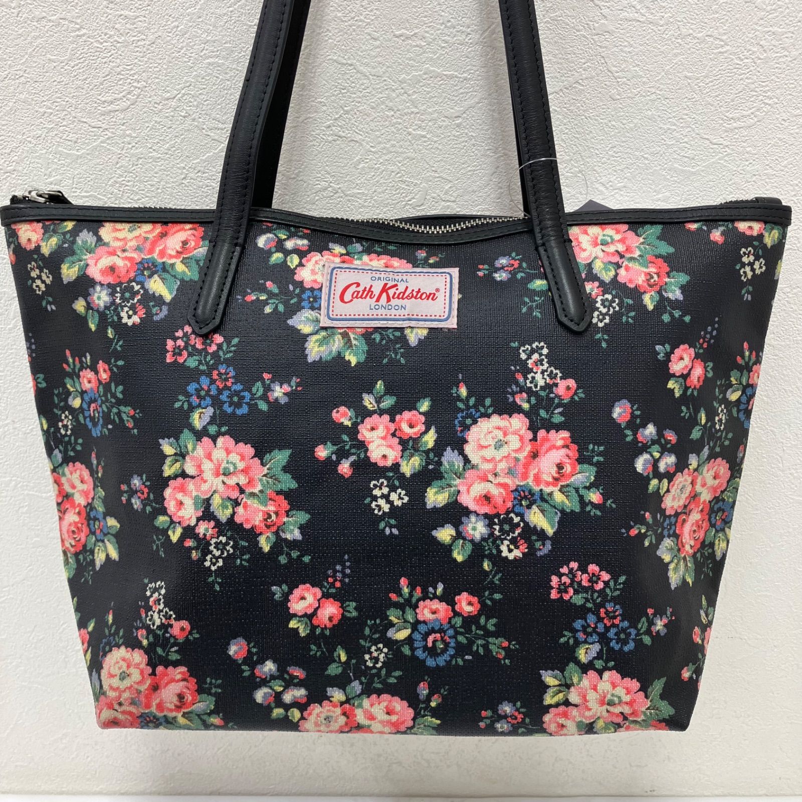 4119 【美品】 Cath Kidston キャスキッドソン トートバッグ ブラック