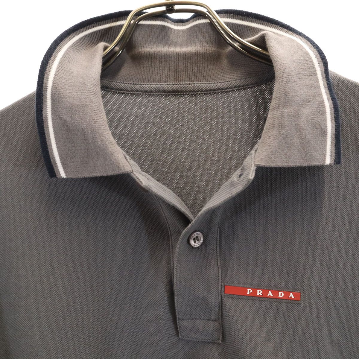 PRADA SPORTS プラダスポーツ 半袖 ポロシャツ M チャコールグレー