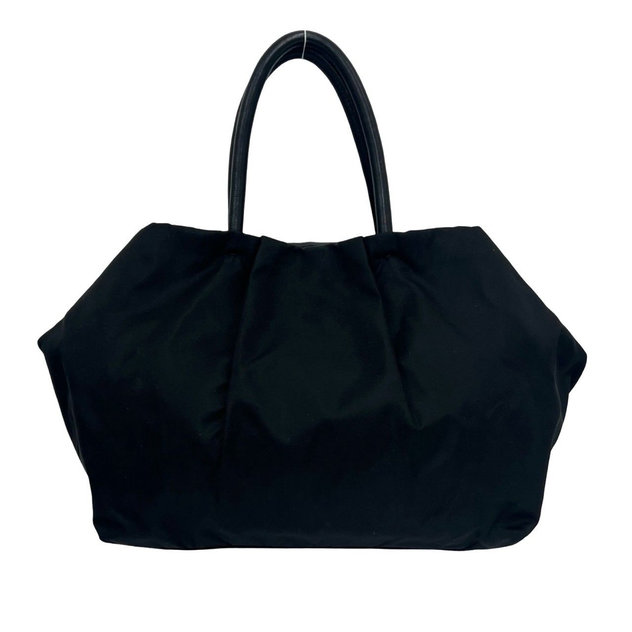 極 美品 PRADA プラダ ロゴ 金具 テスート ナイロン リボン モチーフ