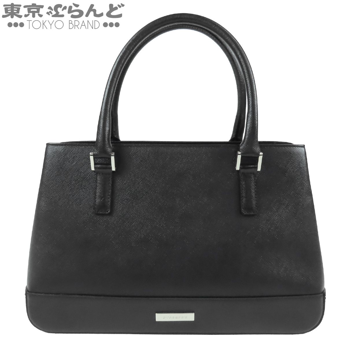 バーバリー BURBERRY トートバッグ ブラック 黒 レザー ノバチェック ハンドバッグ レディース 101873970