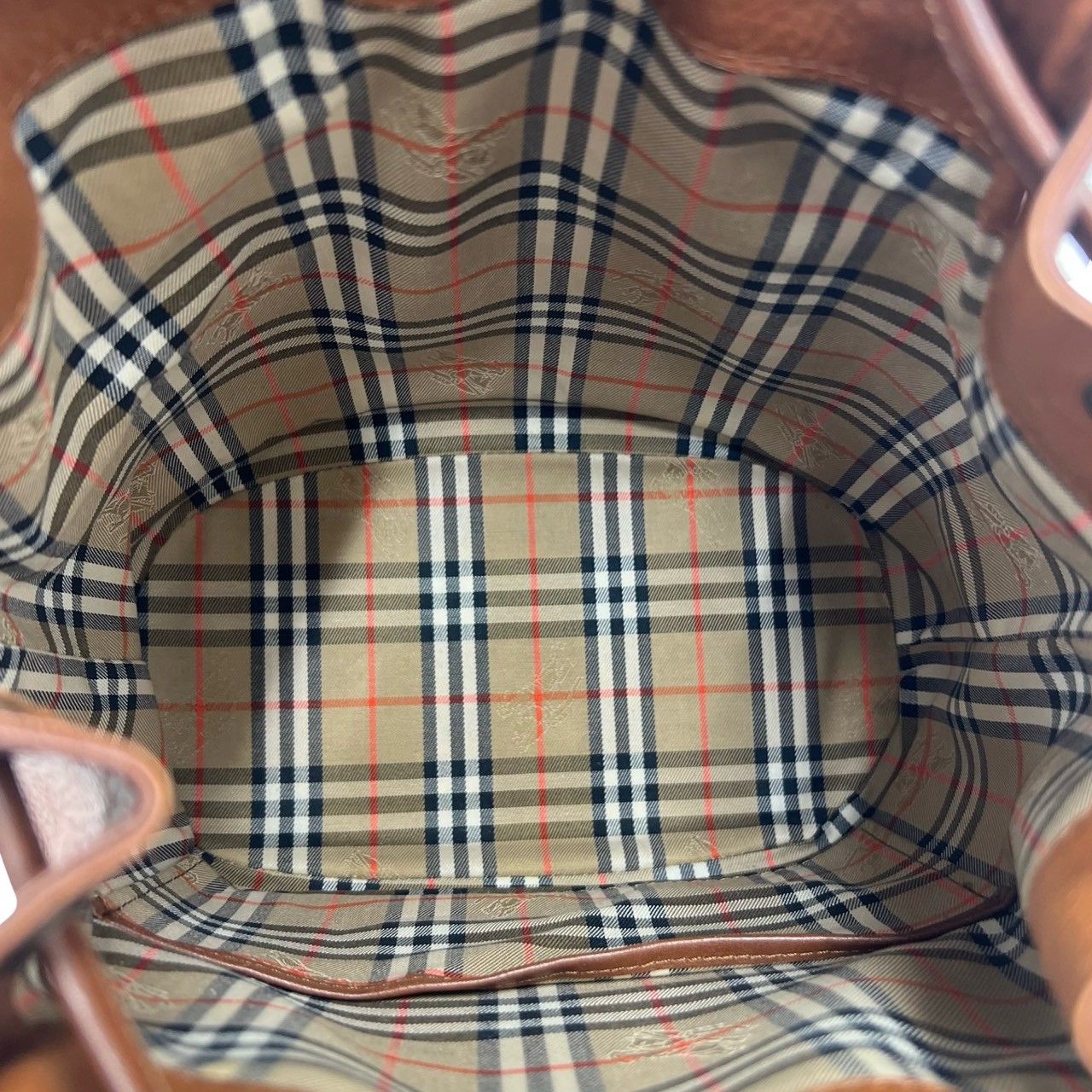 極 美品 BURBERRY バーバリー ヴィンテージ ノバチェック ロゴ レザー 