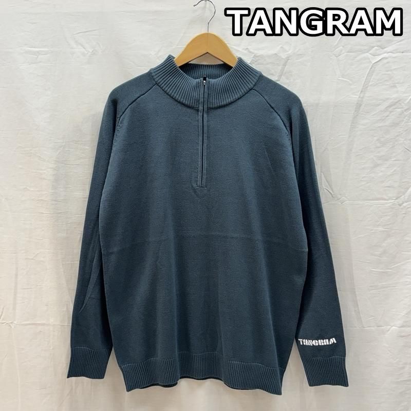 古着 TANGRAM タングラム TGA-MN02 ハーフジップ モックネック ニット