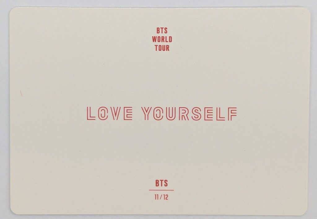 BTS ミニフォトカード JIMIN/V 2018 LOVE YOURSELF 11/12 - メルカリ