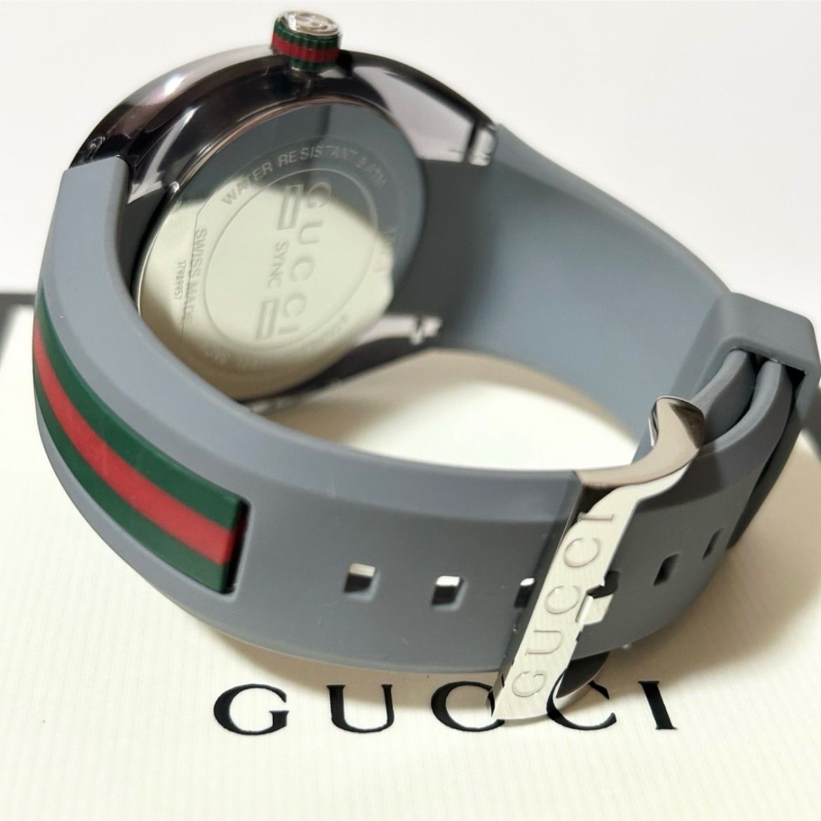 美品 GUCCI グッチ 137.1 YA137109A シンクXXL 46mm QZ クォーツ