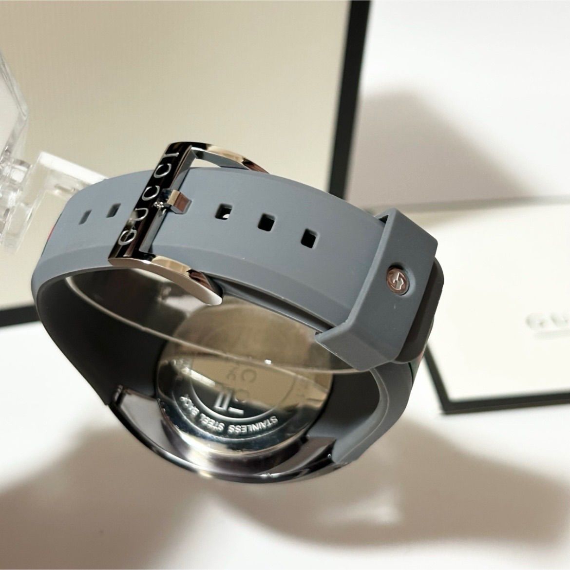 美品 GUCCI グッチ 137.1 YA137109A シンクXXL 46mm QZ クォーツ
