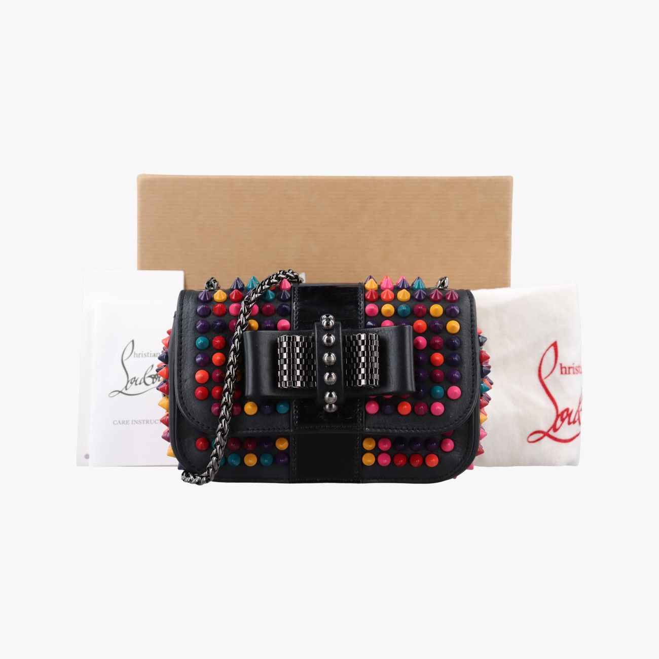 クリスチャンルブタンChristian Louboutinスイート チャリティー スカラベ スパイク ブラック レザー 39,000円