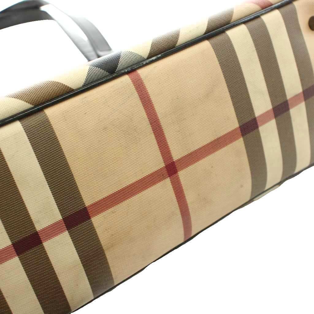 バーバリー BURBERRY ノバチェック トートバッグ ショルダーバッグ PVC