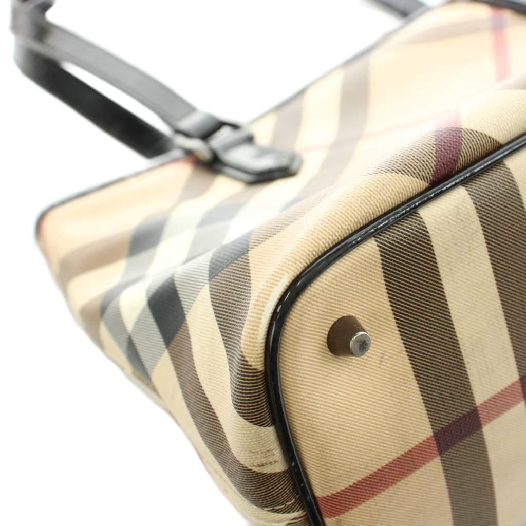 バーバリー BURBERRY ノバチェック トートバッグ ショルダーバッグ PVC