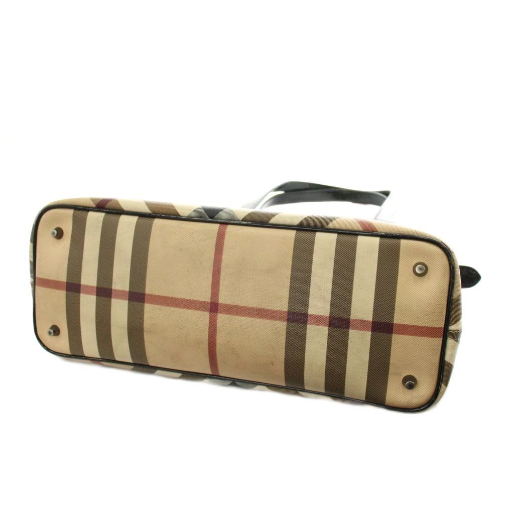 バーバリー BURBERRY ノバチェック トートバッグ ショルダーバッグ PVC