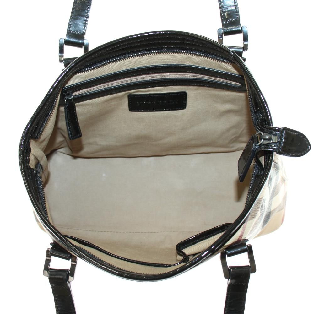 バーバリー BURBERRY ノバチェック トートバッグ ショルダーバッグ PVC