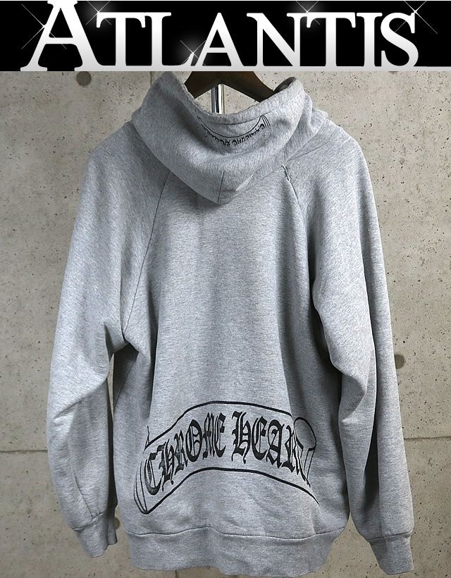 CHROME HEARTS 新宿店 クロムハーツ オールドイングリッシュ スクロールラベル プルオーバーパーカー メンズ グレー 31422 CHROME HEARTS 新宿店 クロムハーツ オールドイングリッシュ