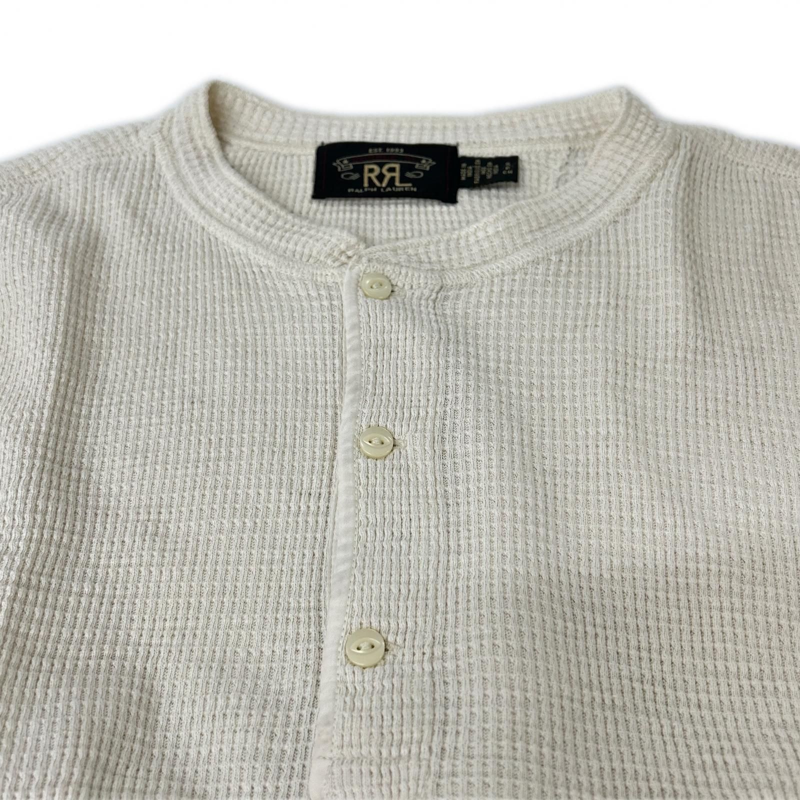 RRL ダブルアールエル アイボリー コットン サーマル ワッフル