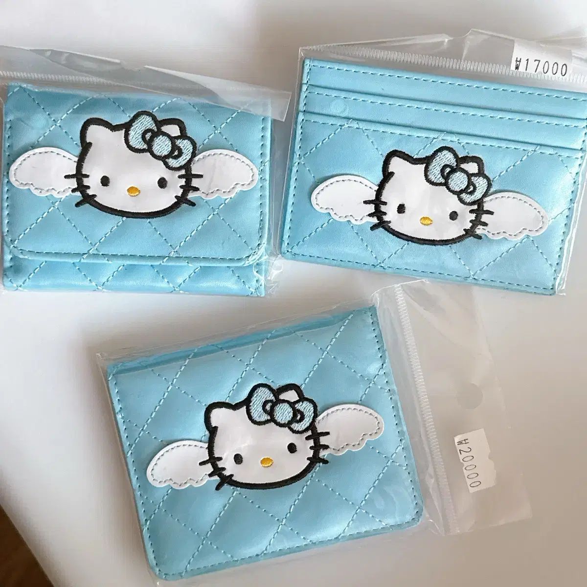 サンリオ ハローキティ 韓国雑貨 文房具 エンジェル キルト 3つ折り