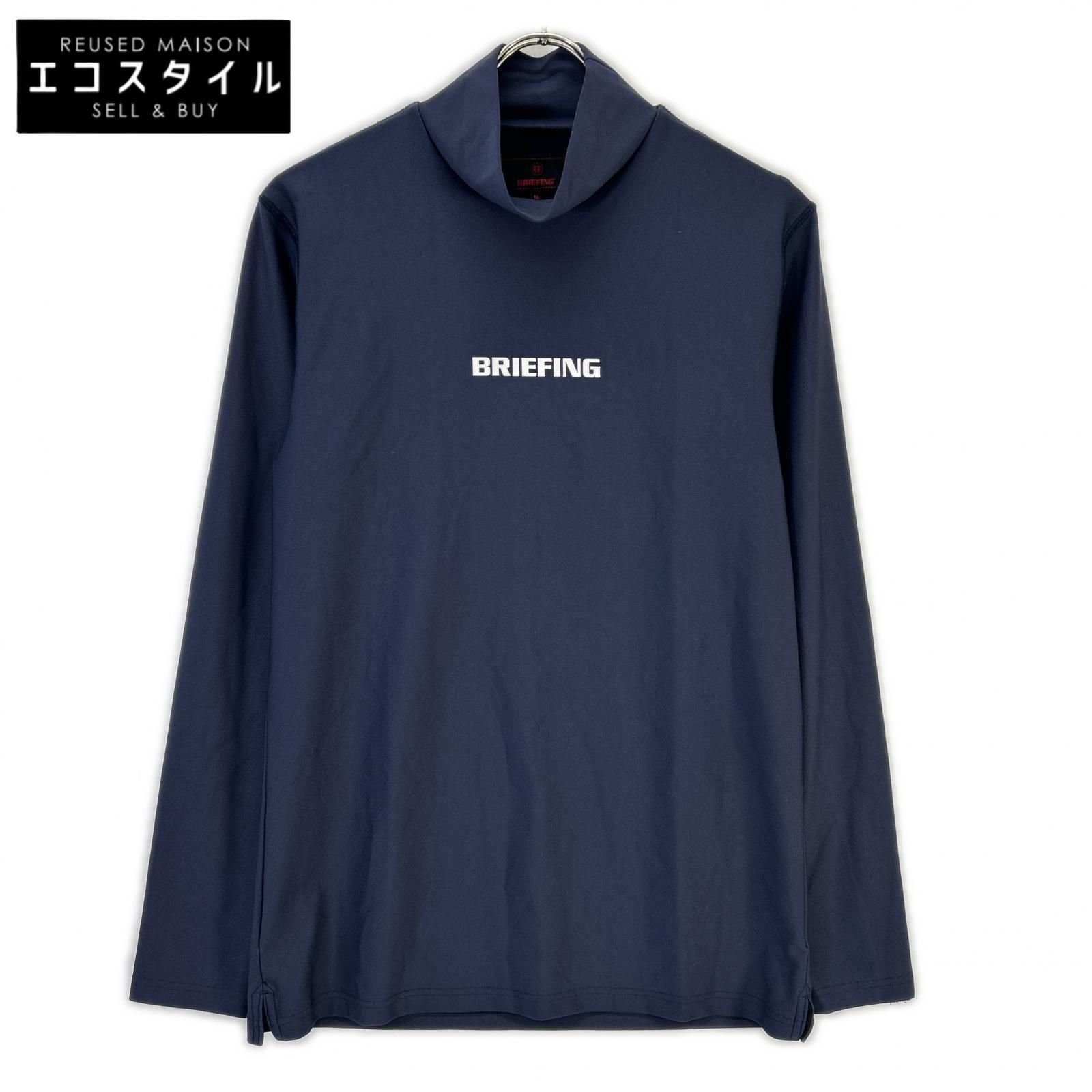 BRIEFING　ブリーフィング　BRG213M24 ネイビー リラックスフィット ハイネック カットソー　M