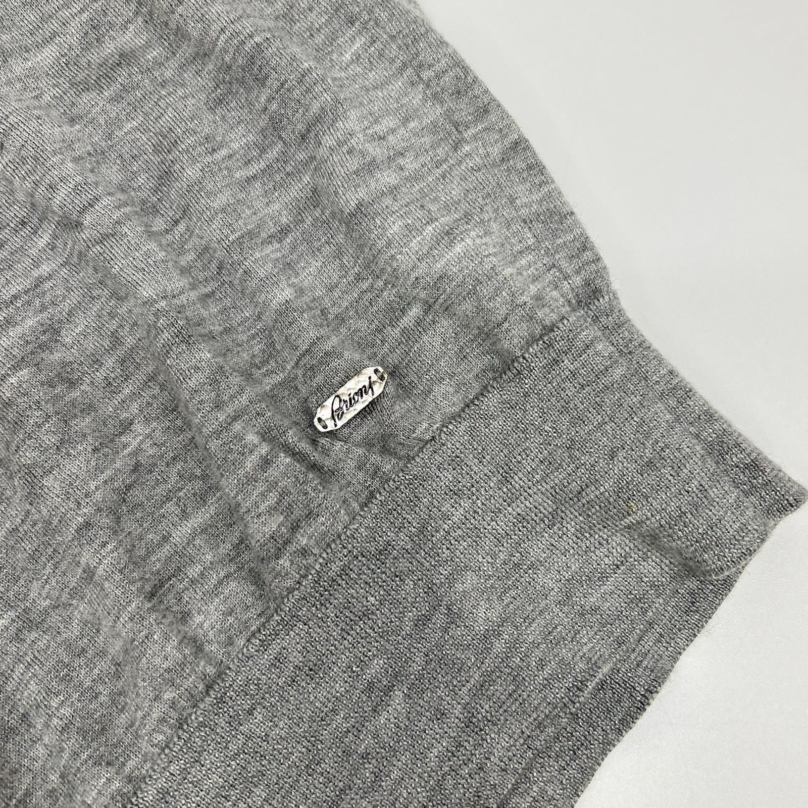 Brioni ブリオーニ グレー カシミア シルク 半袖ニット 48 - メルカリ
