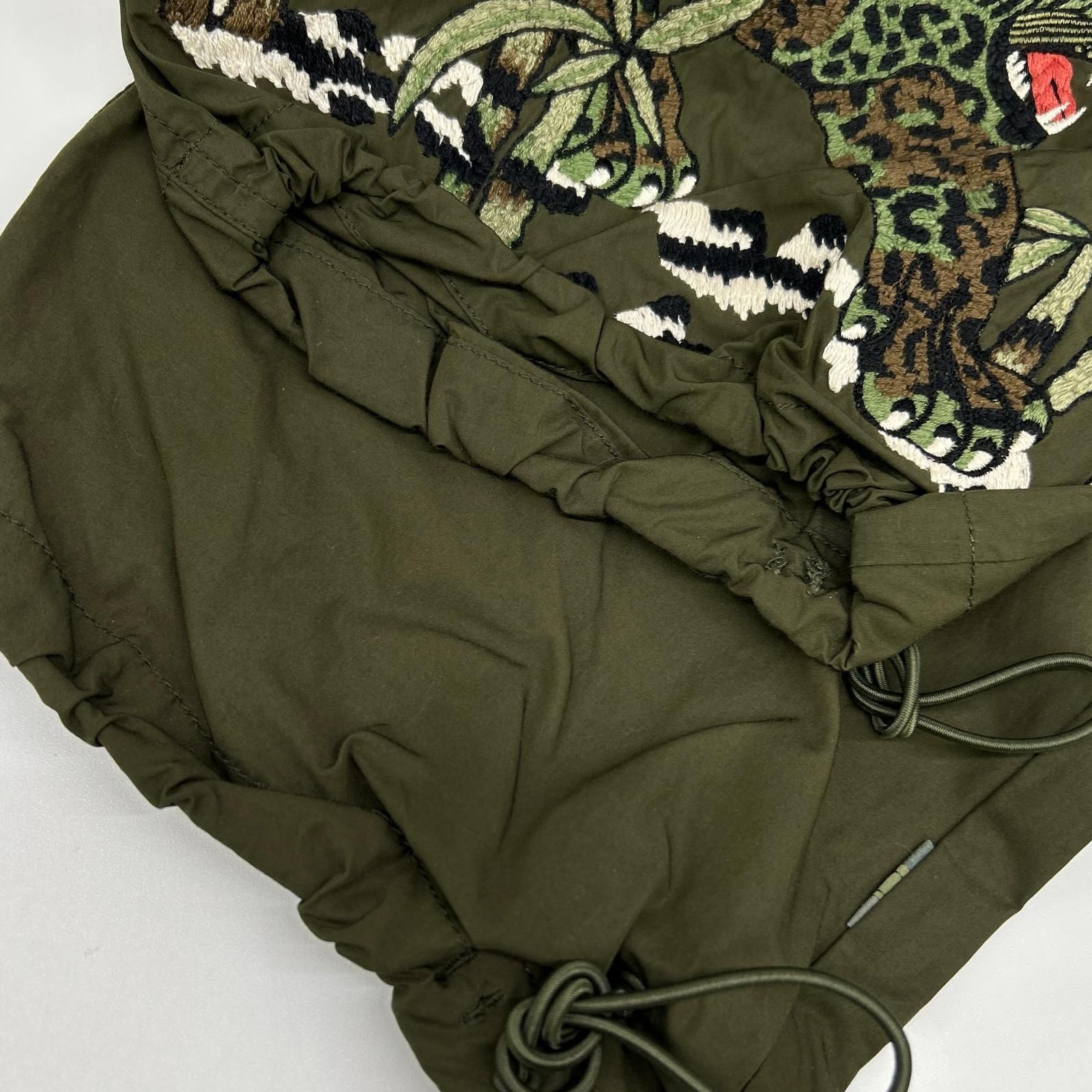 maharishi マハリシ カーキ コットン×ナイロン 虎刺繍 和柄 カーゴ