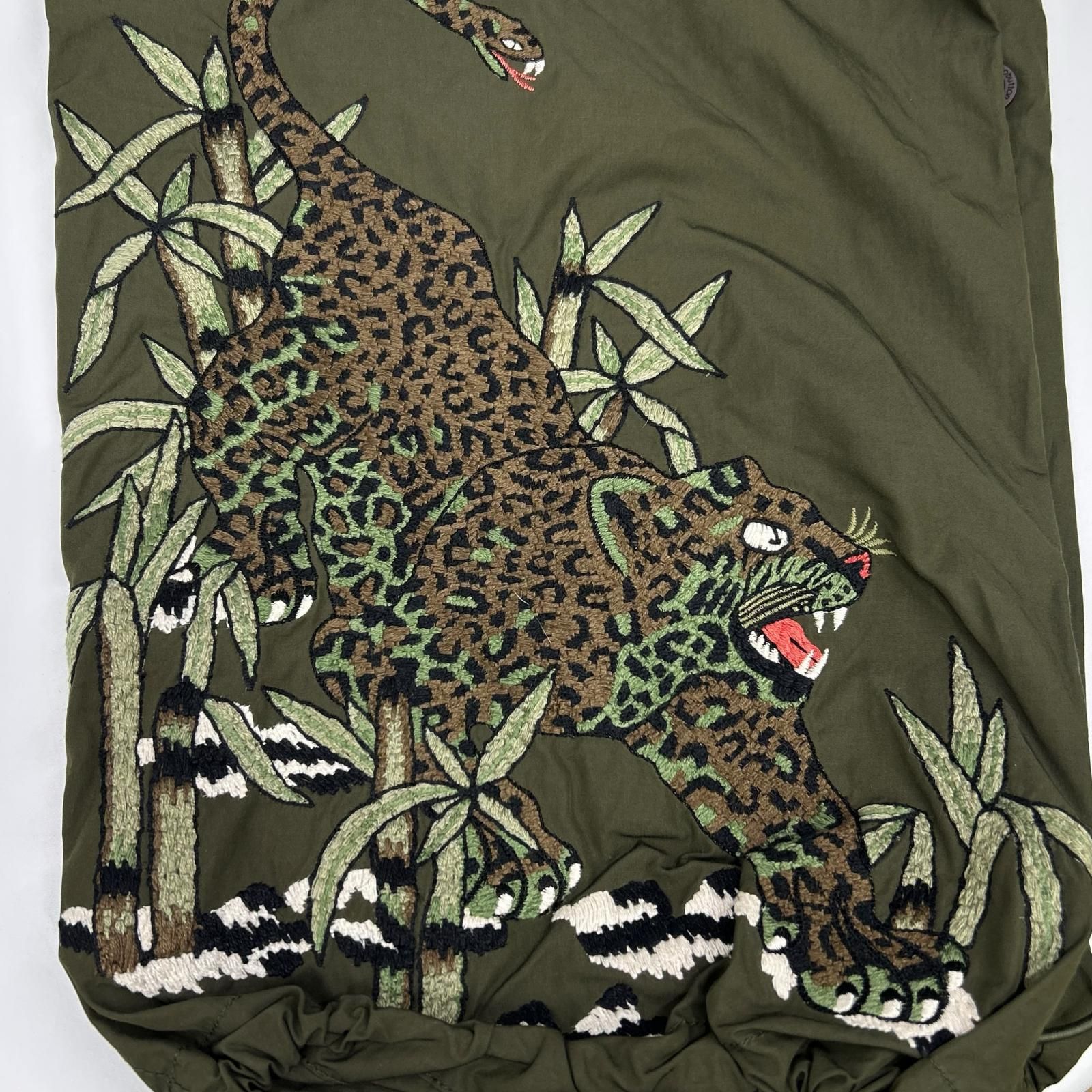 maharishi マハリシ カーキ コットン×ナイロン 虎刺繍 和柄 カーゴ