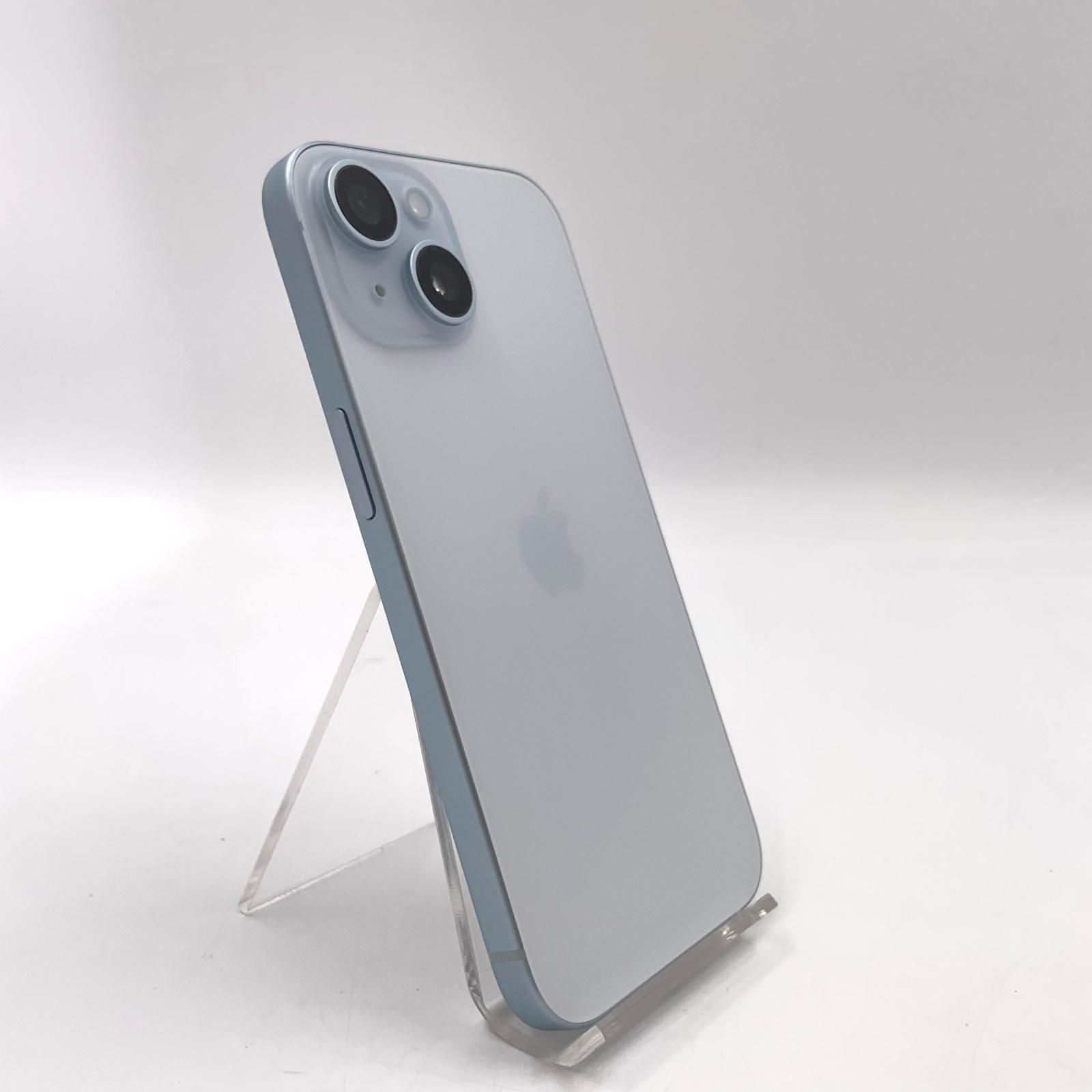 【全額返金保証】【最速発送】 iPhone 15 128GB ブルー SIMフリー 白ロム 超美品 動作確認済 100%