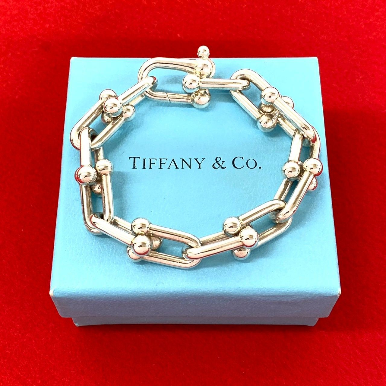 極 美品 TIFFANY&Co. ティファニー ハードウェア ラージリンク