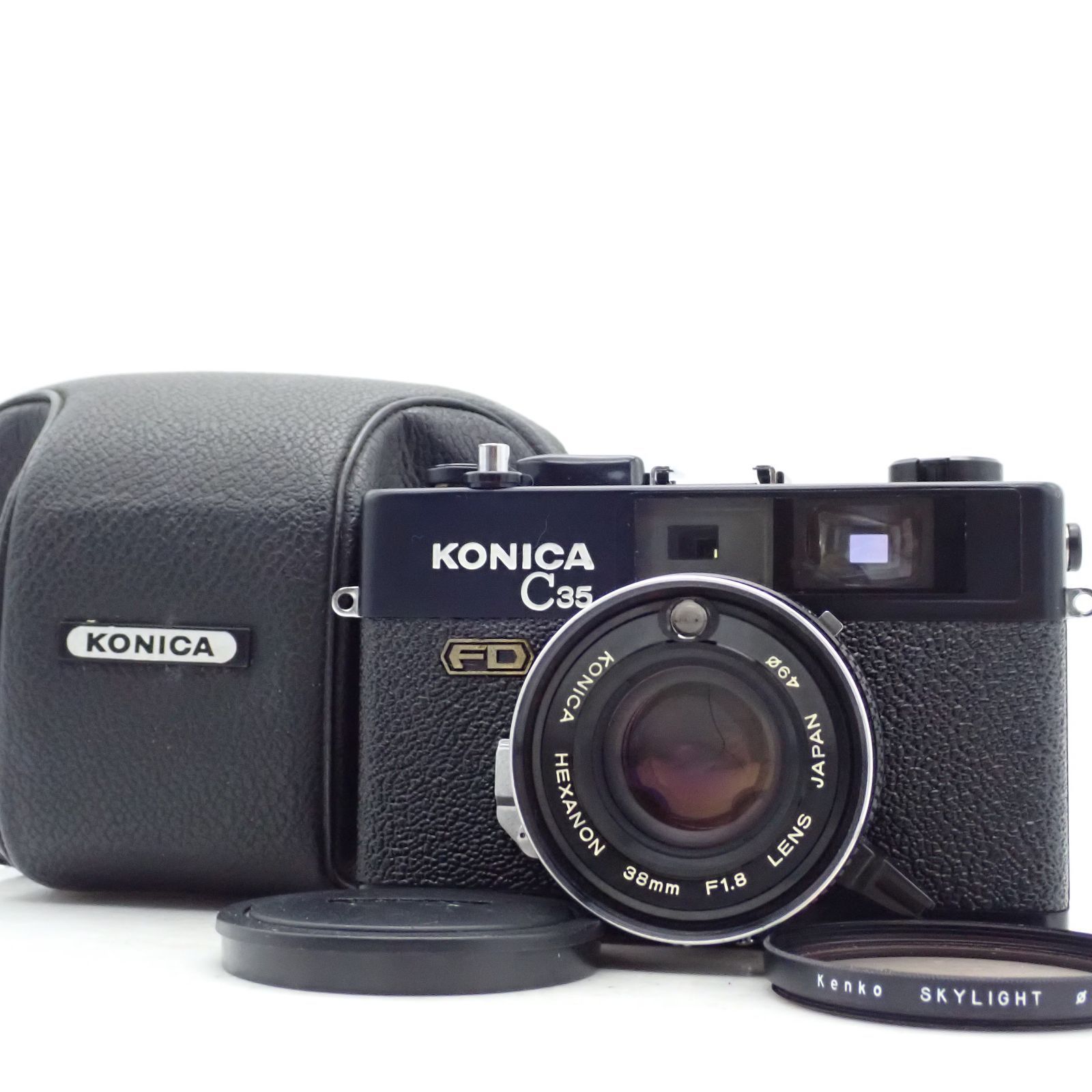 極上品 KONICA C35 FD ブラック HEXANON 38mm f1.8 レンジファインダー