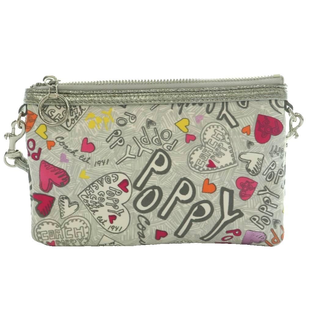 COACHポピーショルダーバッグ　Poppyショルダー コーチ COACH ポピー POPPY ショルダーポーチ バッグ 総柄 ナイロン