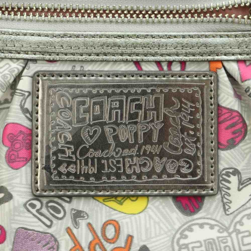 コーチ COACH ポピー POPPY ショルダーポーチ バッグ 総柄 ナイロン