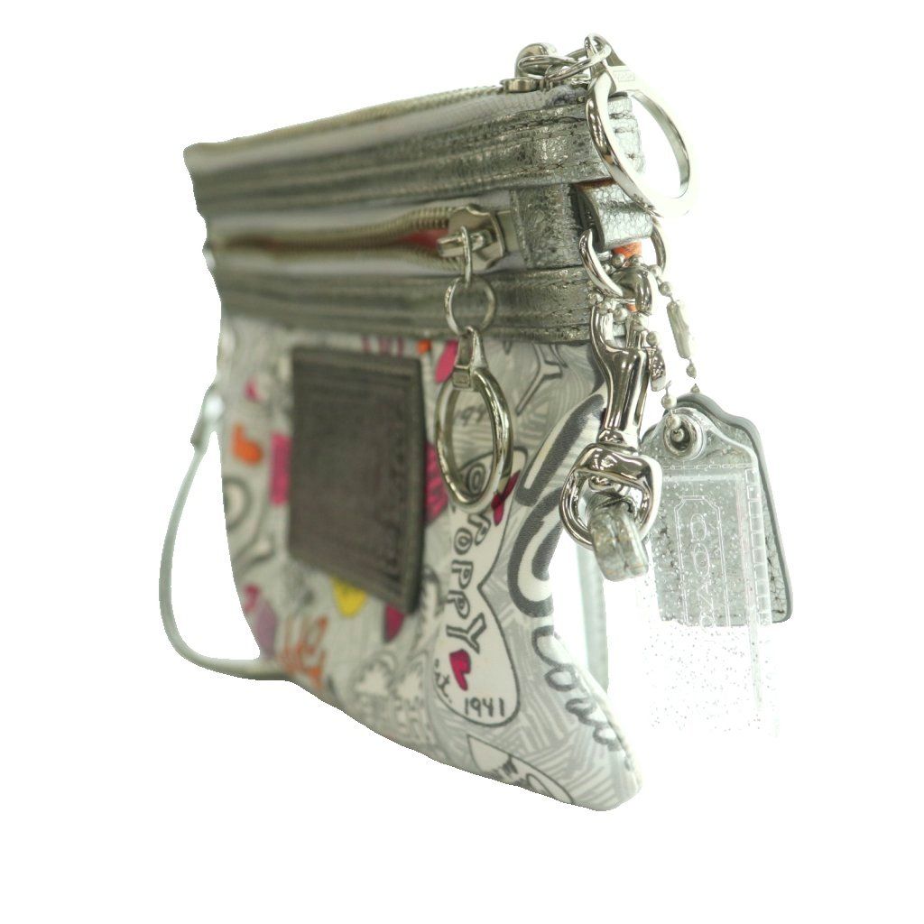 コーチ COACH ポピー POPPY ショルダーポーチ バッグ 総柄 ナイロン