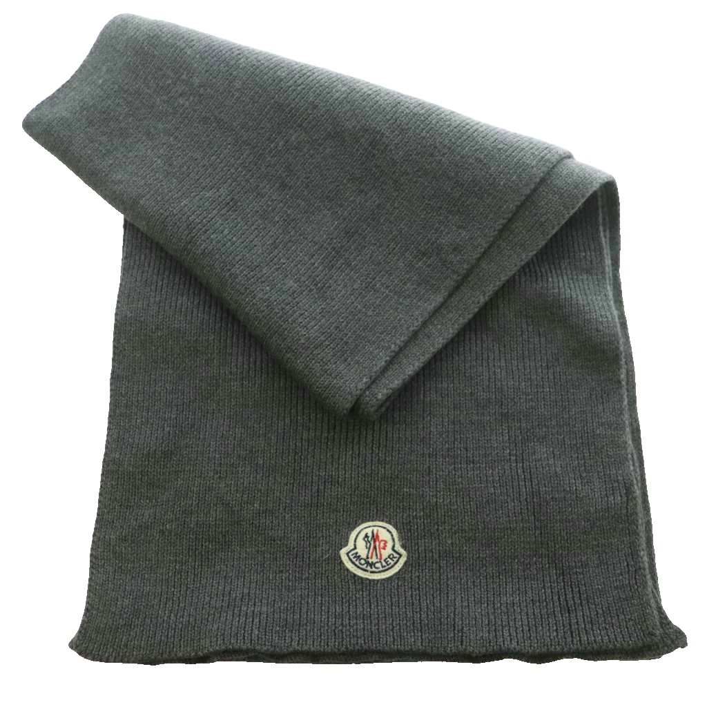 モンクレール MONCLER マフラー ストール ロゴ グレー /SS □OS □GY18