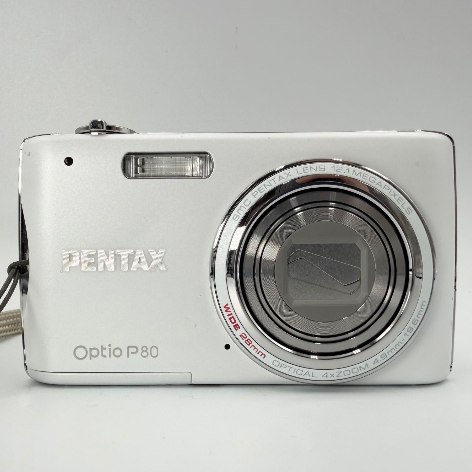 動作確認未】PENTAX Optio P80 デジタルカメラ ホワイト ペンタックス