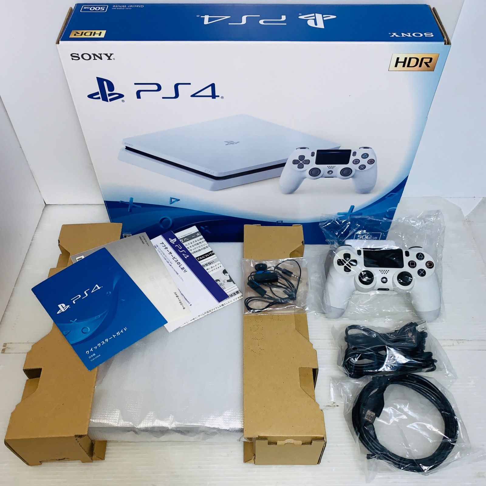 816】 PS4 CUH-2100A グレイシャーホワイト 500GB - メルカリ