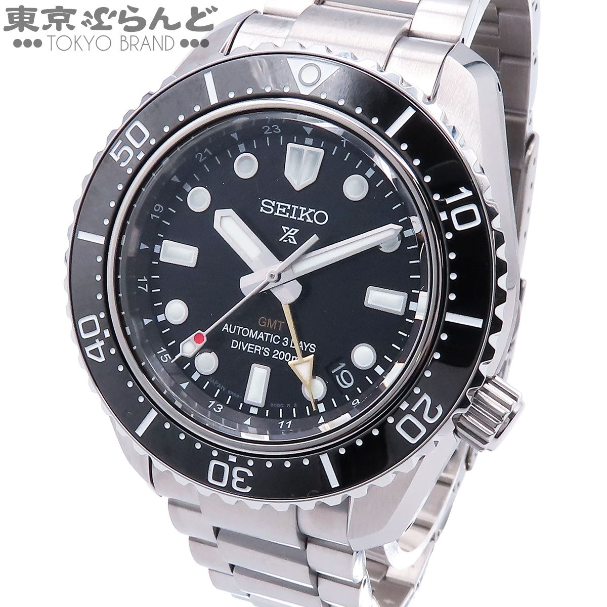 セイコー SEIKO プロスペックス ダイバースキューバ SBEJ011 6R54-00D0 ブラック ステンレススチール ダイバーズ 1968 ヘリテージ GMT 腕時計 メンズ 自動巻 未使用 101880884