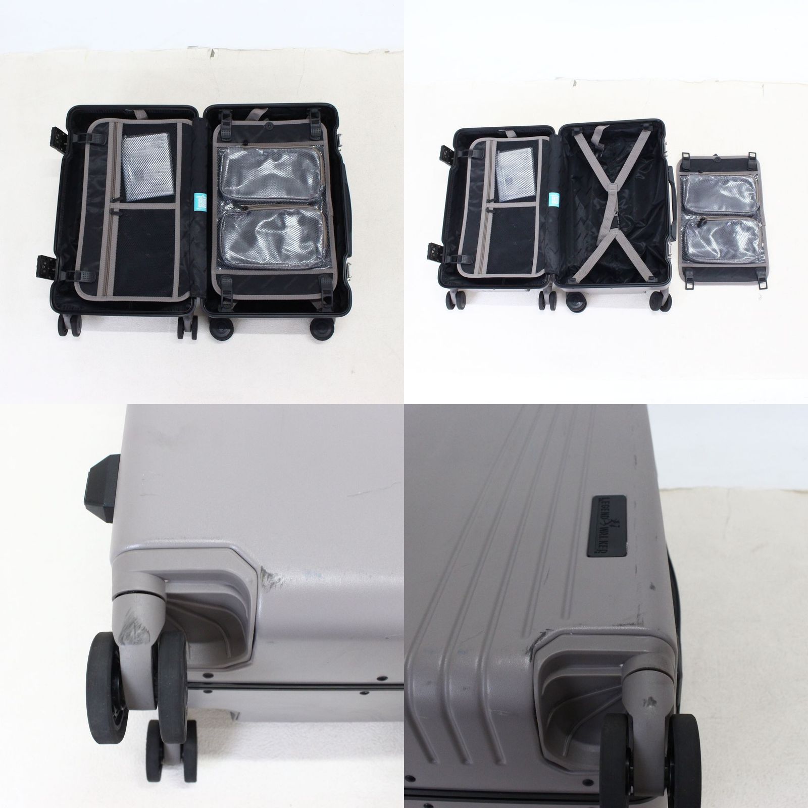 [中古] [1-3泊向けサイズ]LEGEND WALKER 5114 チャレンジャー 36L ハードスーツケース 5114-48-gy アーバングレー  [良い(B)] 1-3泊向けサイズ]LEGEND WALKER 5114 チャレンジャー 36L ハードスーツ