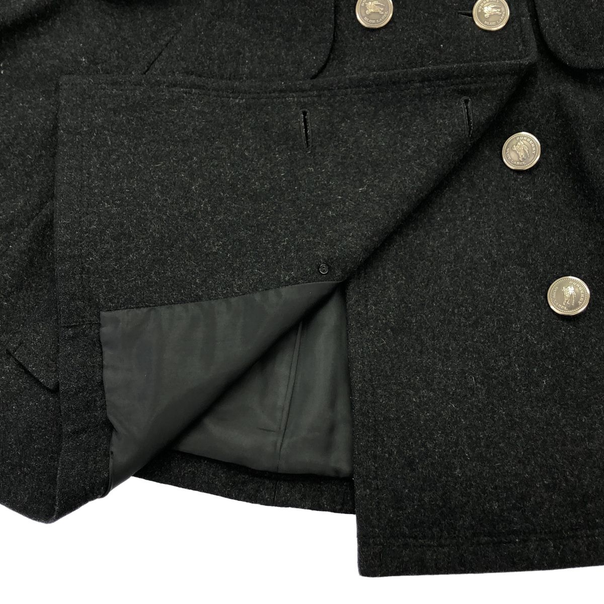 BURBERRY BLUE LABEL バーバリー ブルーレーベル メルトンウールケープ
