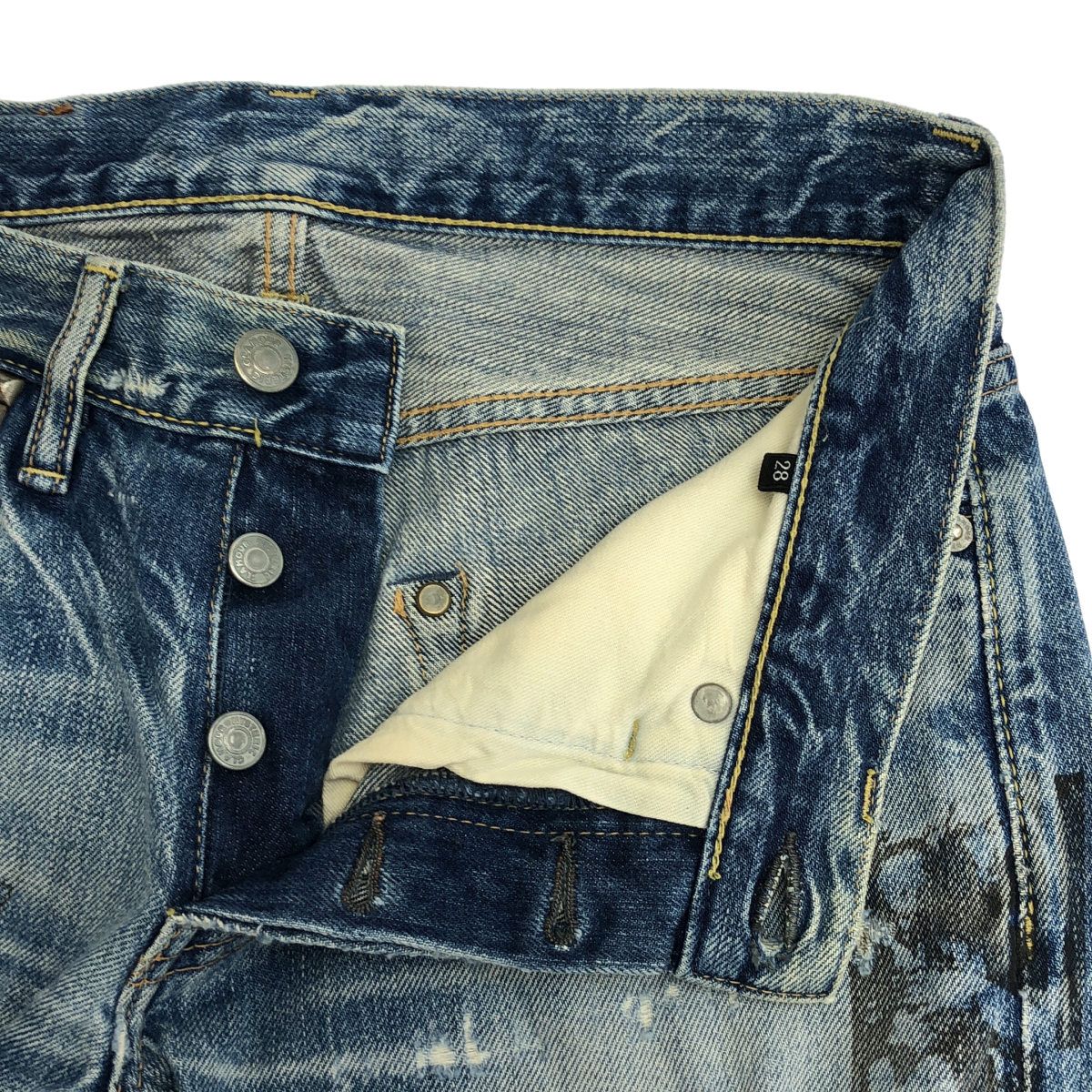 HYSTERIC GLAMOUR 小窓 デニム 28 HYSTERIC GLAMOUR ヒステリックグラマー 小窓デニムパンツ インディゴ