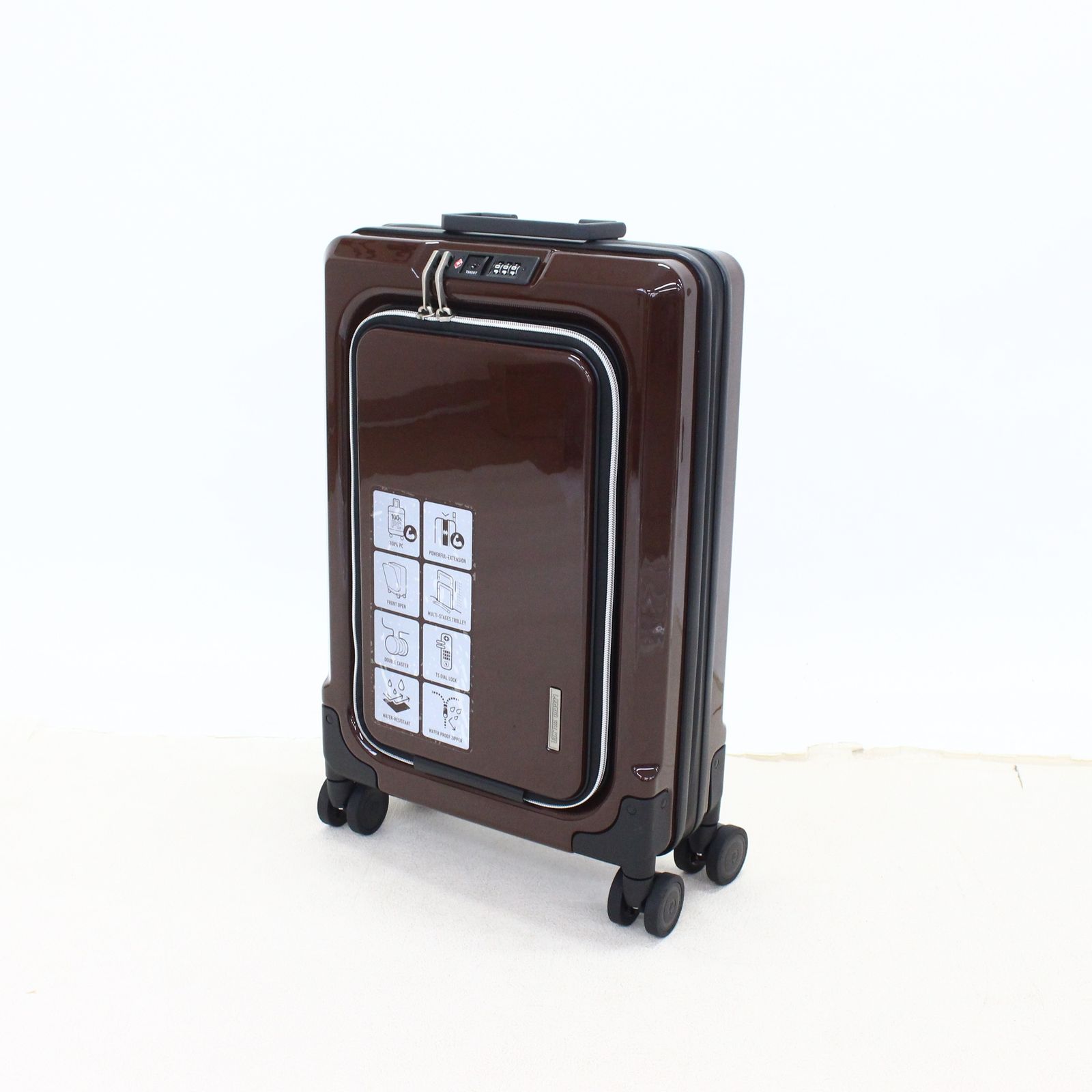 [中古] [1-3泊向けサイズ]LEGEND WALKER 6031 フィット 15L/拡張時35L ハードスーツケース 6031-47-br ブラムブラウン  [良い(B)] 1-3泊向けサイズ]LEGEND WALKER 6031 フィット 15L/拡張時35L ハード