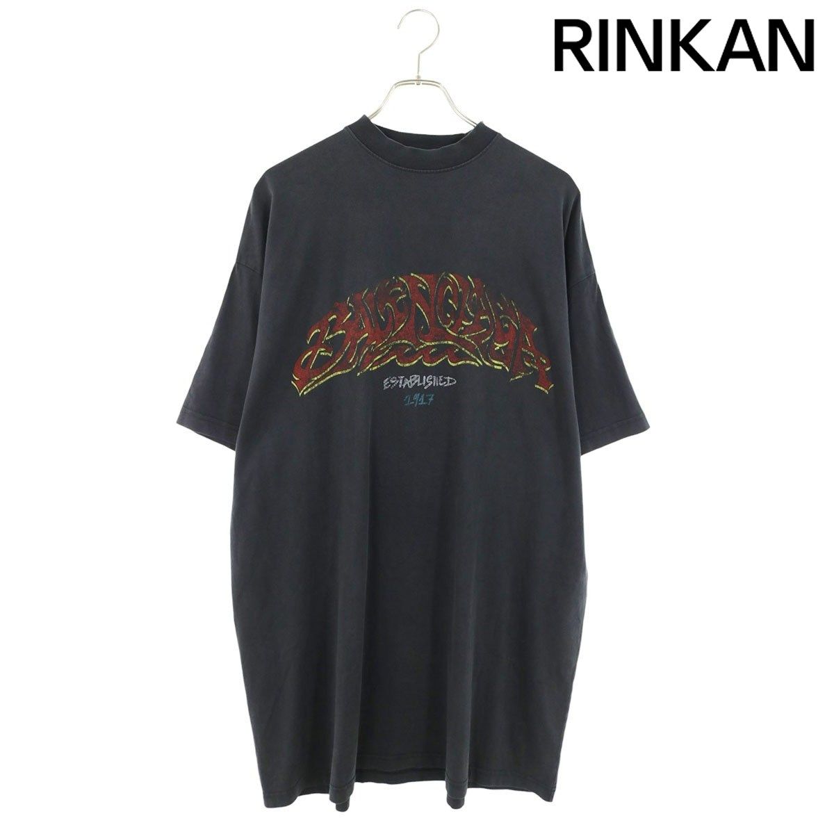 バレンシアガ 739028 TPVM8 OFFSHORE ロゴプリントTシャツ メンズ 2