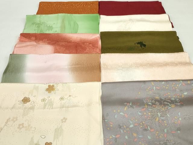 平和屋着物★和装小物　帯揚げ10枚セット　丹後ちりめん　正絹　逸品　未使用　DABI0181xg