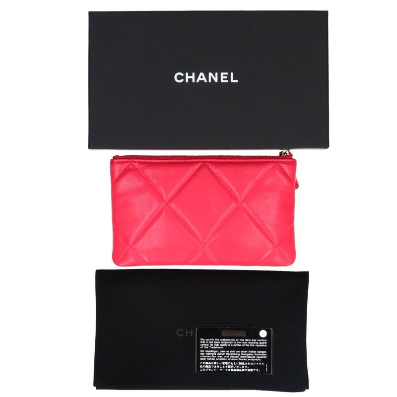CHANEL ラムスキン　ポーチ シャネル ココマークラムスキンポーチ レディース - メルカリ