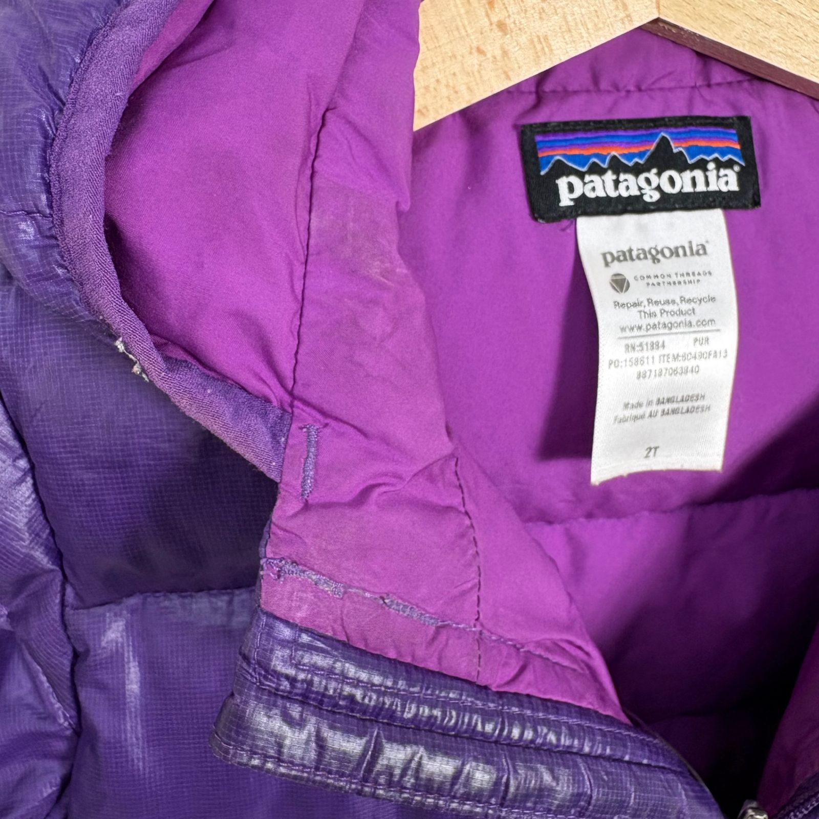 ✉️Baby's 2T パープル系 2013 Patagonia ( パタゴニア ) ハイロフト