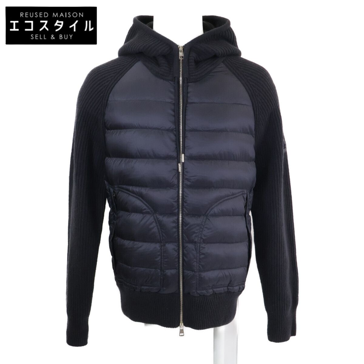 MONCLER モンクレール 美品 CARDIGAN TRICOT ニット切替 フーディ