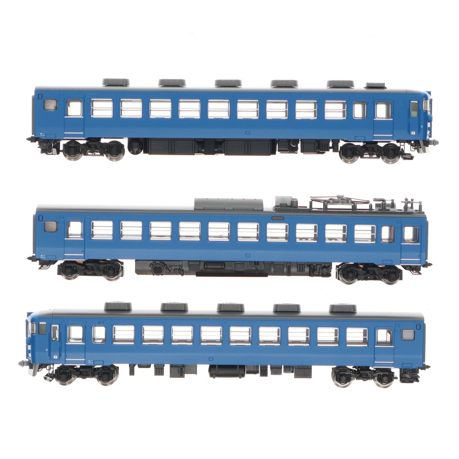 N 4個 98547 JR 475系電車(北陸本線・青色)セット(3両)(動力付き) Nゲージ