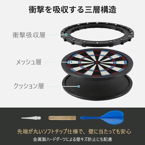 ダーツボード セット 突っ張り式ダーツスタンド スタンド付き 賃貸OK