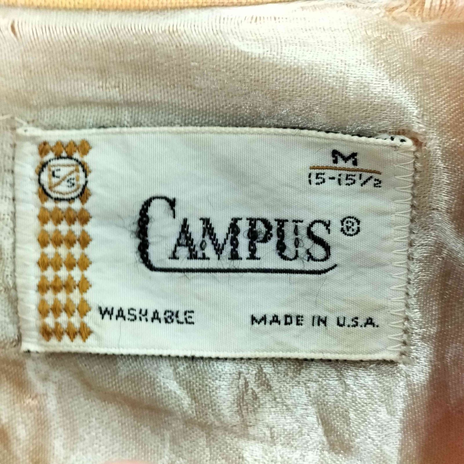 キャンパス CAMPUS 50-60s USA製 レーヨン オンブレチェックシャツ