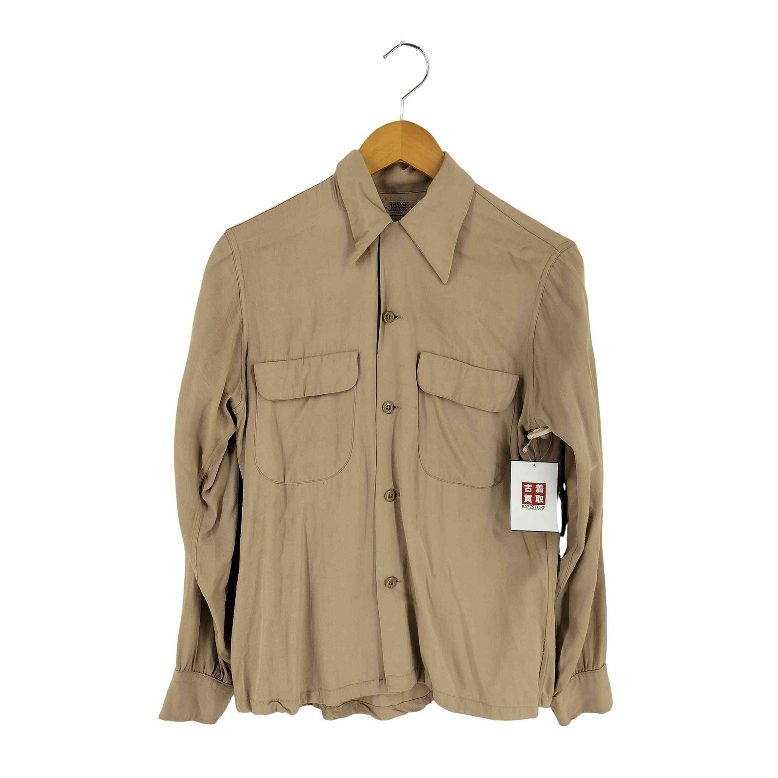 50s〜 Arrow レーヨンギャバ シャツ USA製 メンズファッション