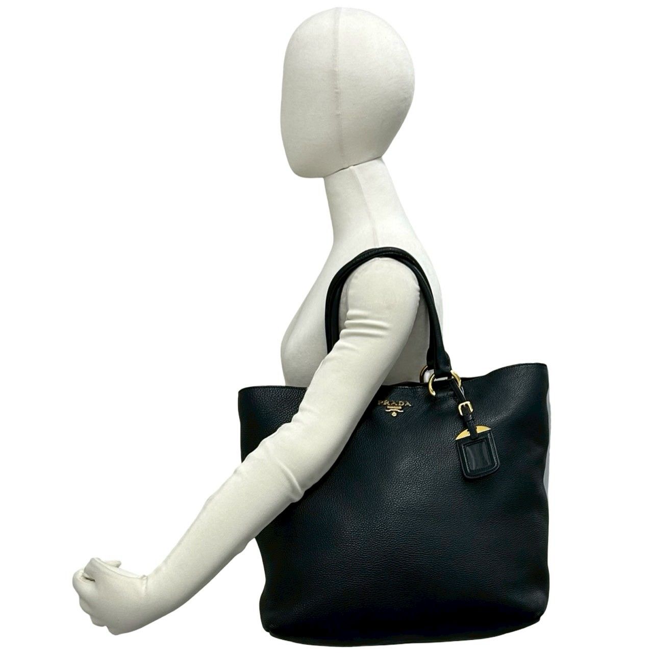 極 美品 希少品 PRADA プラダ ロゴ 金具 ヴッテロダイノ レザー 本革