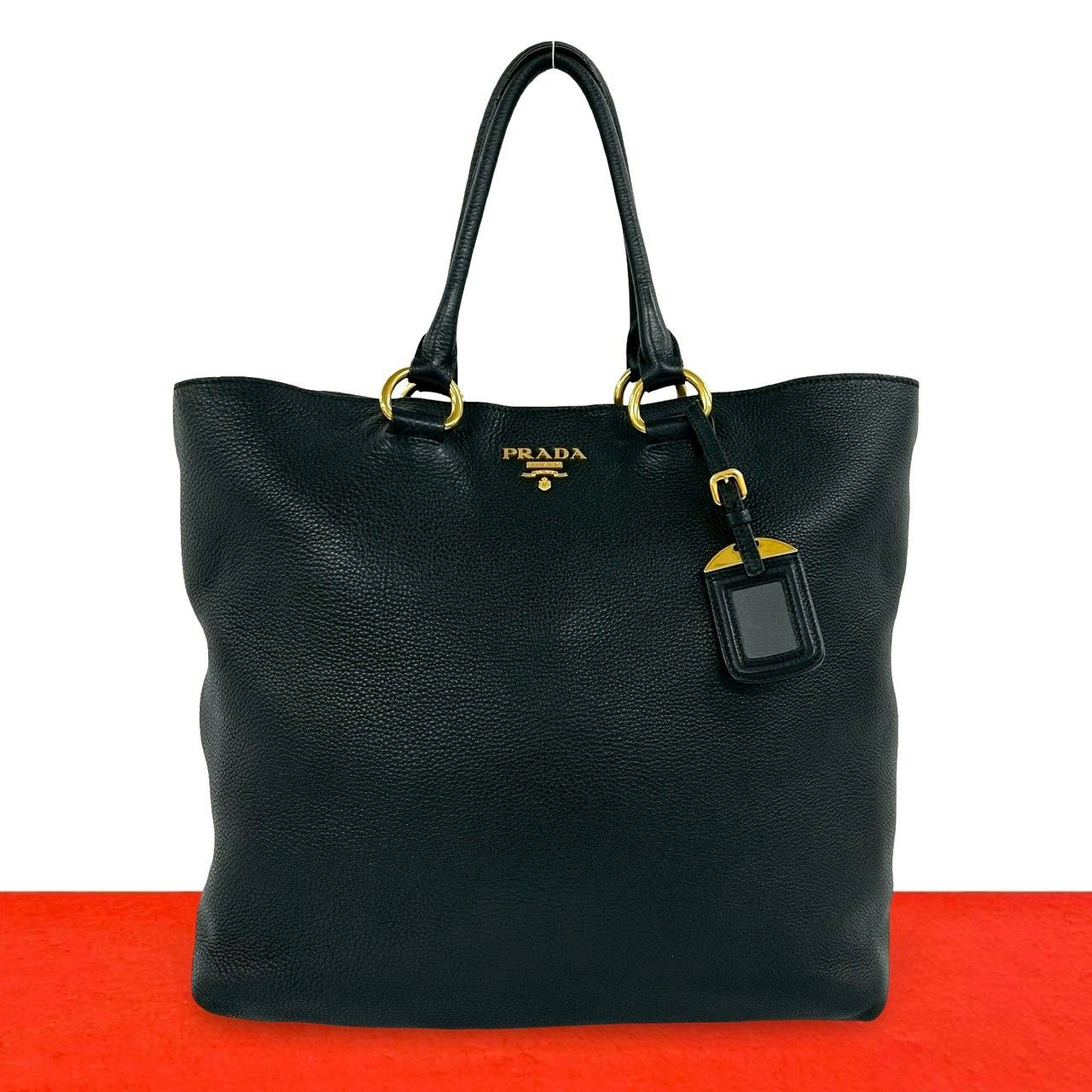 極 美品 希少品 PRADA プラダ ロゴ 金具 ヴッテロダイノ レザー 本革
