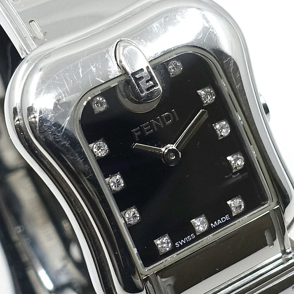 名東】フェンディ 腕時計 Orologi オロロジ 011-3800L-022 黒文字盤