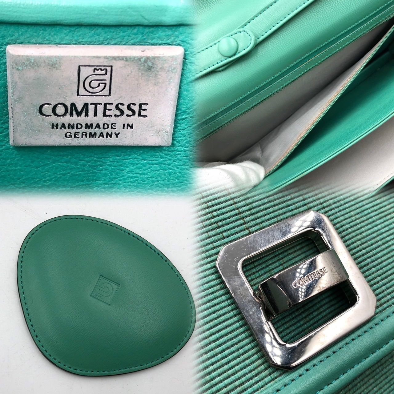 COMTESSE コンテス ホースヘア 2way バッグ ミントグリーン 緑 - メルカリ