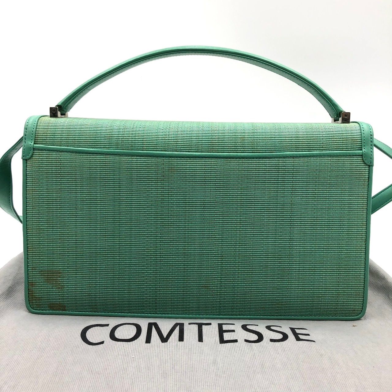 Comtesse ホースヘア２ｗａｙバッグ　ハンドバッグ　ショルダーバック COMTESSE コンテス ホースヘア 2way バッグ ミントグリーン 緑 - メルカリ
