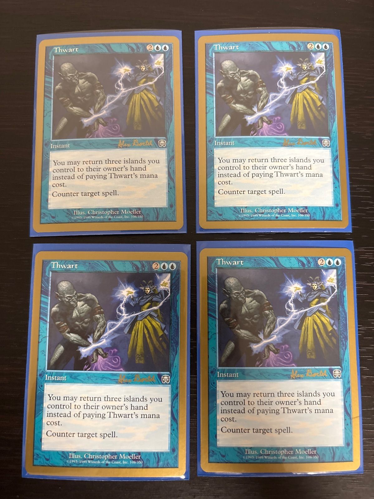 kw10 金枠《妨害/Thwart》[WC01] 4枚 青 Alex Borteh 英語版 EN MTG